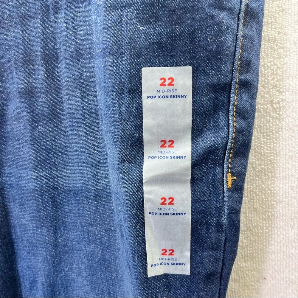 Old‎ Navy Pop Icon Skinny Jeans Womens 22 Plus NWT Blue Denim Stretch Comfy 2701